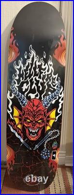Santa Cruz x Stranger Things Skateboard Deck Hellfire Club Flames 9.0 x 32
