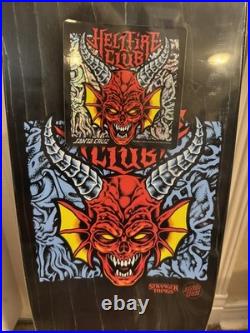 Santa Cruz x Stranger Things Skateboard Deck Hellfire Club Flames 9.0 x 32