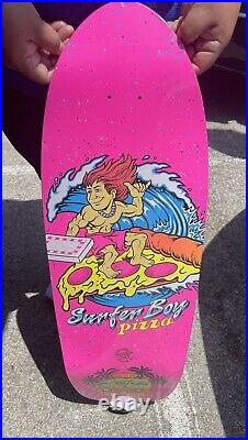 Santa Cruz x Stranger Things Surfer Boy Pizza Skateboard Deck Only HTF Limited