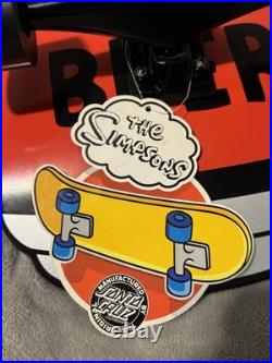 Santa Cruz x The Simpsons Duff Beer Can Cruiser Skateboard. Pre Own complete
