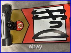 Santa Cruz x The Simpsons Duff Beer Can Cruiser Skateboard. Pre Own complete