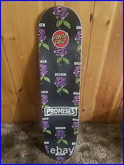 Santa cruz broken promises flower skateboard deck