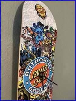 Santa cruz novelty skateboard deck wall clock Authorized Dealer Skate Legends OG