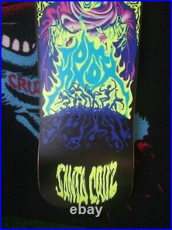 Santa cruz tom knox glow in the dark firepit skateboard deck new