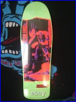 Santa cruz tom knox mint green punk skateboard deck new