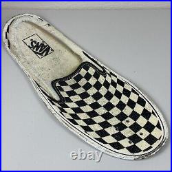 Santa cruz x Vans skateboard slip-on rare deck Only Pre Owned Checkered Pattern