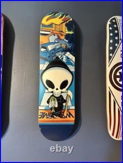Set of 3 Skateboards Blind Car Crash Santa Cruz Element Never Skated