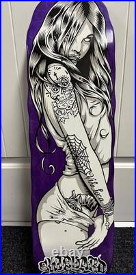 Shipyard Skates La Chica purple stain skateboard deck 8.5 Creature Santa Cruz