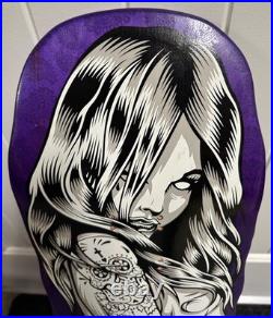 Shipyard Skates La Chica purple stain skateboard deck 8.5 Creature Santa Cruz