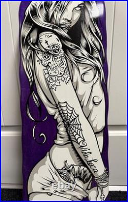 Shipyard Skates La Chica purple stain skateboard deck 8.5 Creature Santa Cruz