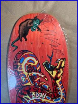 Signed Santa Cruz Jeff Kendall Snake Reissue Skateboard Deck Blacklight Art