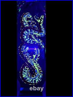Signed Santa Cruz Jeff Kendall Snake Reissue Skateboard Deck Blacklight Art