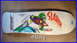 Signed Santa Cruz Keith Meek OG Slasher Reissue Skateboard Deck Jim Phillips Art