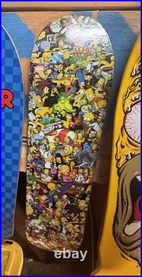 Simpsons 25th Anniversary Santa Cruz Skateboard Skate Deck Bart Slasher