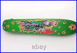 Skateboard Deck 43 Longboard w Santa Cruz Slasher Hand Painted Custom Artwork