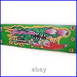 Skateboard Deck 43 Longboard w Santa Cruz Slasher Hand Painted Custom Artwork