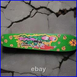 Skateboard Deck 43 Longboard w Santa Cruz Slasher Hand Painted Custom Artwork