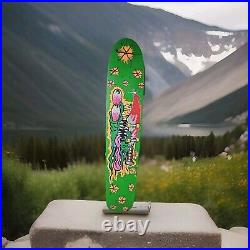 Skateboard Deck 43 Longboard w Santa Cruz Slasher Hand Painted Custom Artwork