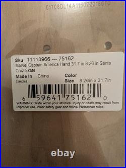 Special Edition Marvel Captain America Santa cruz Screaming Hand skate Deck
