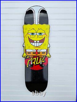 SpongeBob SquarePants X Santa Cruz Hangin Out WEDGIE SHAPED Skateboard Deck NEW