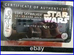 Star Wars/Santa Cruz Luke Skywalker Colab Skateboard Deck In Blister Pack WithCOA