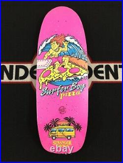 Stranger Things Surfer Boy Pizza Santa Cruz Skateboard Deck