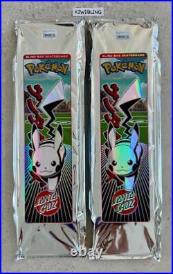 TWO Santa Cruz Pokémon Blind Bag Skateboard Decks Factory Sealed UNOPENED