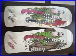 TWO Santa Cruz Skateboards Keith Meek Slasher 50th Signature + Slasher Malbon
