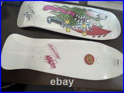 TWO Santa Cruz Skateboards Keith Meek Slasher 50th Signature + Slasher Malbon