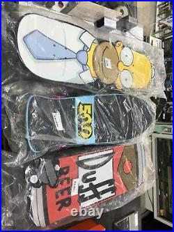 The Simpsons 500th episode Santa Cruz Slasher Homer Duff Skateboard Complete Set