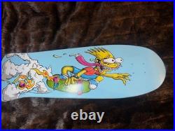 The Simpsons Santa Cruz Bart slasher Blue Skateboard Deck Limited