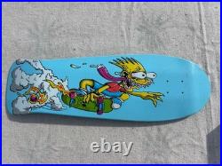 The Simpsons Santa Cruz Bart slasher Blue Skateboard Deck Limited