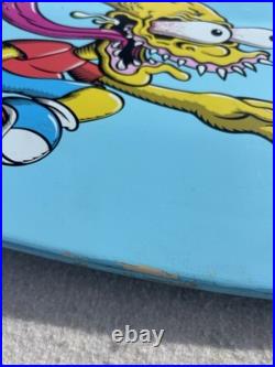 The Simpsons Santa Cruz Bart slasher Blue Skateboard Deck Limited