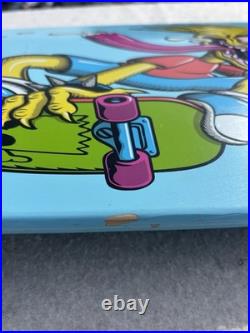 The Simpsons Santa Cruz Bart slasher Blue Skateboard Deck Limited
