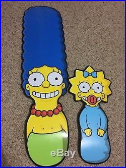 The Simpsons Santa Cruz Skateboards EXTREMELY RARE LOT OF 2 Marge And Maggie