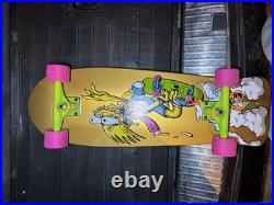The Simpsons X Santa Cruz Bart Slasher Skateboard Complete Gold Edition Rare/New