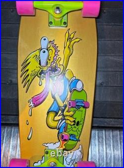 The Simpsons X Santa Cruz Bart Slasher Skateboard Complete Gold Edition Rare/New