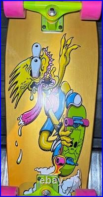 The Simpsons X Santa Cruz Bart Slasher Skateboard Complete Gold Edition Rare/New