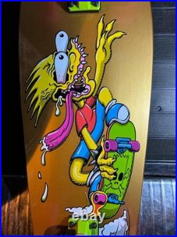 The Simpsons X Santa Cruz Bart Slasher Skateboard Complete Gold Edition Rare/New