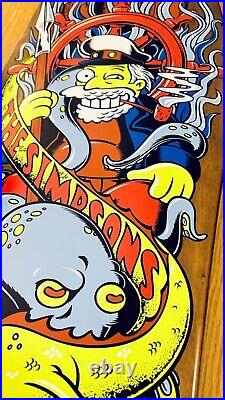 The Simpsons x Santa Cruz Sea Captain Skateboard Deck Rare and Out of Stock