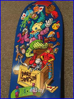 The Simpsons x Santa Cruz Skateboard Deck Bart Krusty Jeff Grosso Toybox SC
