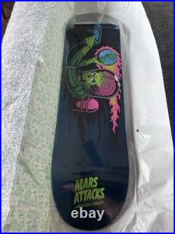 Topps Mars Attacks Santa Cruz Sparkle Reaper Blue Glitter Skateboard Deck 8.25