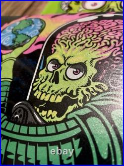 Topps Mars Attacks Santa Cruz Sparkle Reaper Blue Glitter Skateboard Deck Rare