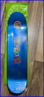 Topps Mars Attacks Santa Cruz Sparkle Reaper Blue Glitter Skateboard Deck Rare Topps Mars Attacks Santa Cruz Sparkle Reaper Blue Glitter Skateboard Deck Rare