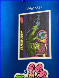 Topps Mars Attacks Santa Cruz Sparkle Reaper Blue Glitter Skateboard Deck Rare