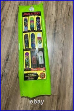 Topps Mars Attacks Santa Cruz Sparkle Reaper Blue Glitter Skateboard Deck Rare