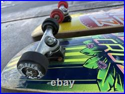 Two Santa Cruz Skateboard Deck Classic With Bullet Trucks And Slime ball Wheels