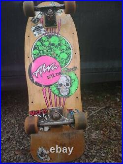 VINTAGE Bill Danforth Skateboard Alva Santa Cruz Speed Wheels