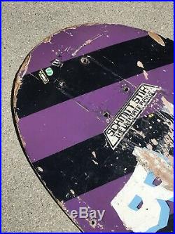 Vintage 1980 Santa Cruz Salba Bevel 2 Skateboard Steve Alba SMA Rare 80s Old