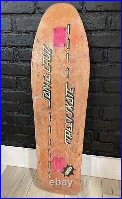 Vintage 1980's SANTA CRUZ'CRUZER' STREET SKATE Long Skateboard Deck USED 1989